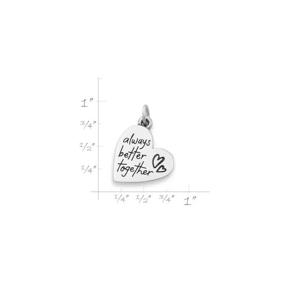 Best Sale James Avery Artisan Jewelry Always Better Together Heart Charm