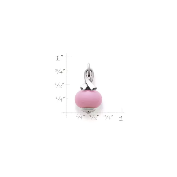 Discount James Avery Artisan Jewelry Awareness Ribbon Art Glass Charm Pink
