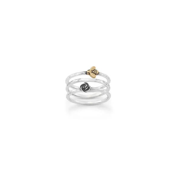 Best James Avery Artisan Jewelry Bee And Rose Ring Set