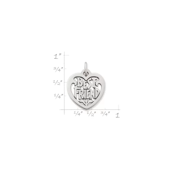 Cheap James Avery Artisan Jewelry Best Friend Heart Charm