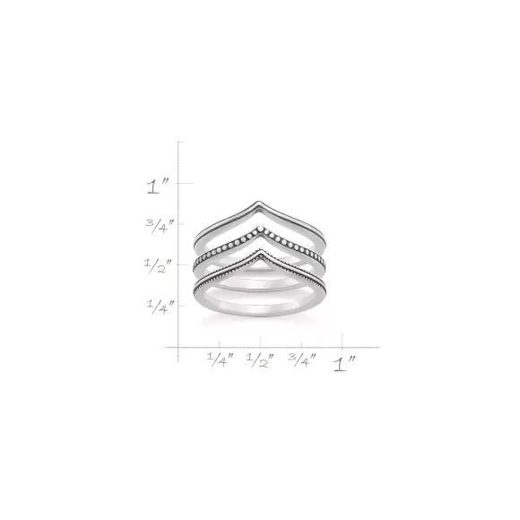 Clearance James Avery Artisan Jewelry Chevron Ring Set