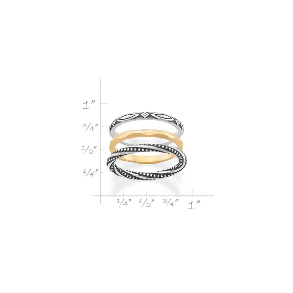 Online James Avery Artisan Jewelry Connected Circles Ring Set