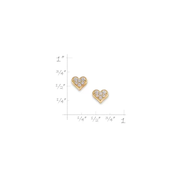 Shop James Avery Artisan Jewelry Delicate Pave Diamond Heart Studs