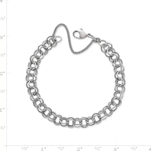 Cheap James Avery Artisan Jewelry Double Link Charm Bracelet