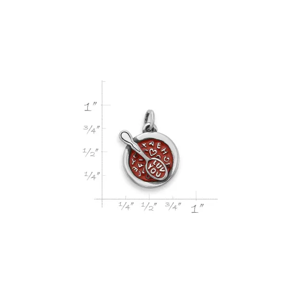 Fashion James Avery Artisan Jewelry Enamel Alphabet Soup Charm Red