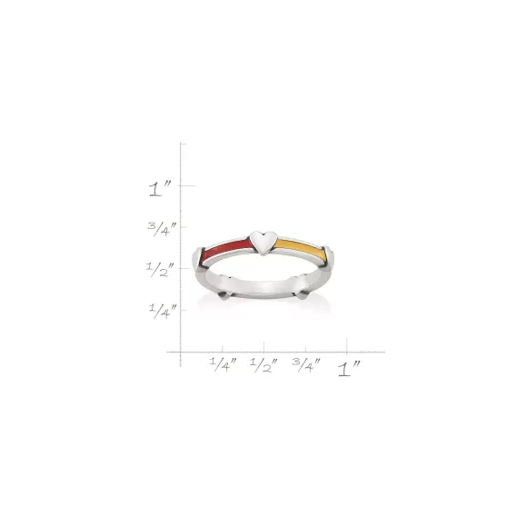 Discount James Avery Artisan Jewelry Enamel Band With Hearts Ring