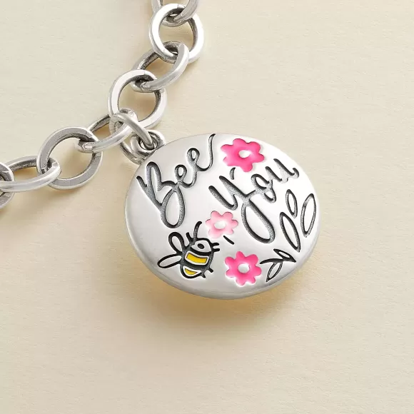 Cheap James Avery Artisan Jewelry Enamel Bee You Charm Pink