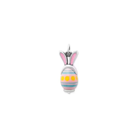 Hot James Avery Artisan Jewelry Enamel Bunny Ears Art Glass Charm Pink