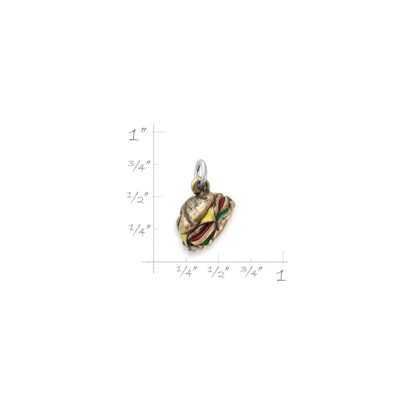 Hot James Avery Artisan Jewelry Enamel Cheeseburger Charm Multi-Color