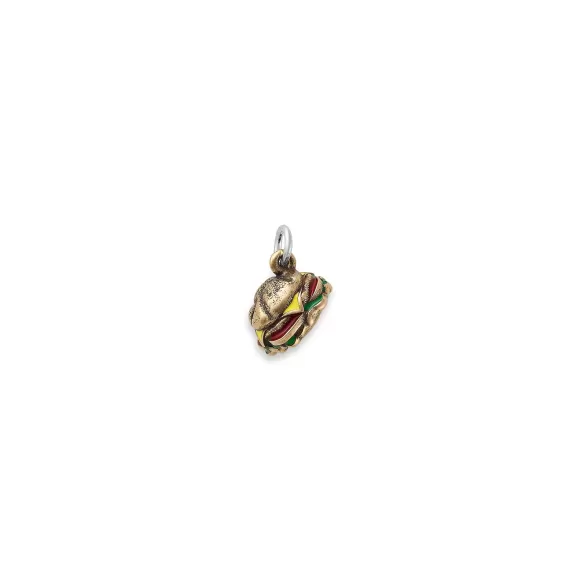 Hot James Avery Artisan Jewelry Enamel Cheeseburger Charm Multi-Color