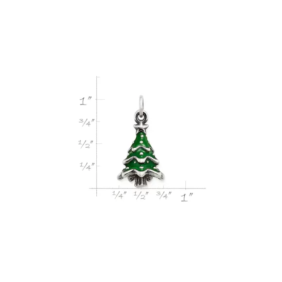 Outlet James Avery Artisan Jewelry Enamel Christmas Tree Charm Green