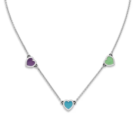 Best James Avery Artisan Jewelry Enamel Connected Hearts Necklace