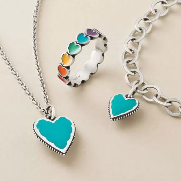 Best Sale James Avery Artisan Jewelry Enamel Connected Hearts Ring