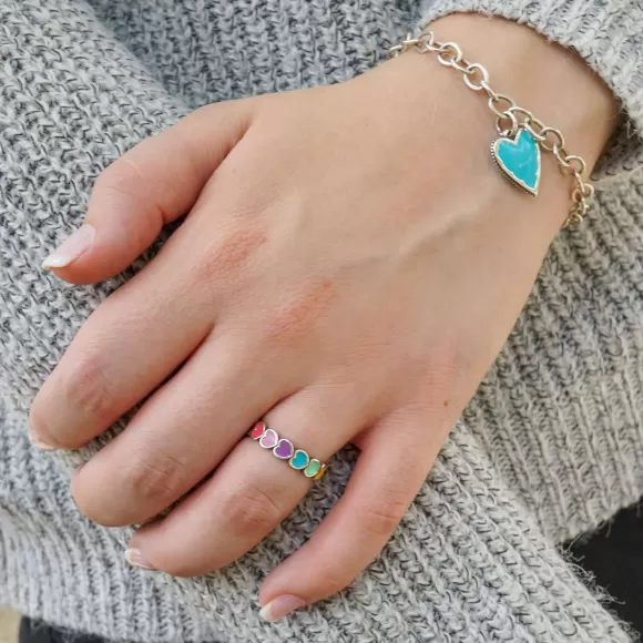 Best Sale James Avery Artisan Jewelry Enamel Connected Hearts Ring