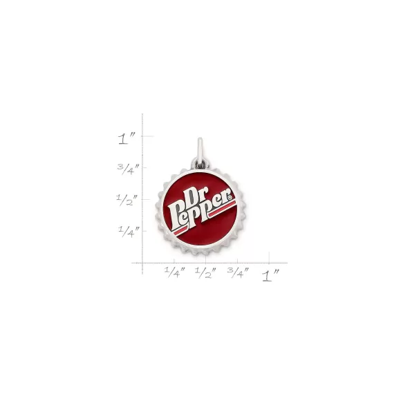 Fashion James Avery Artisan Jewelry Enamel Dr Pepper Bottle Cap Charm Red