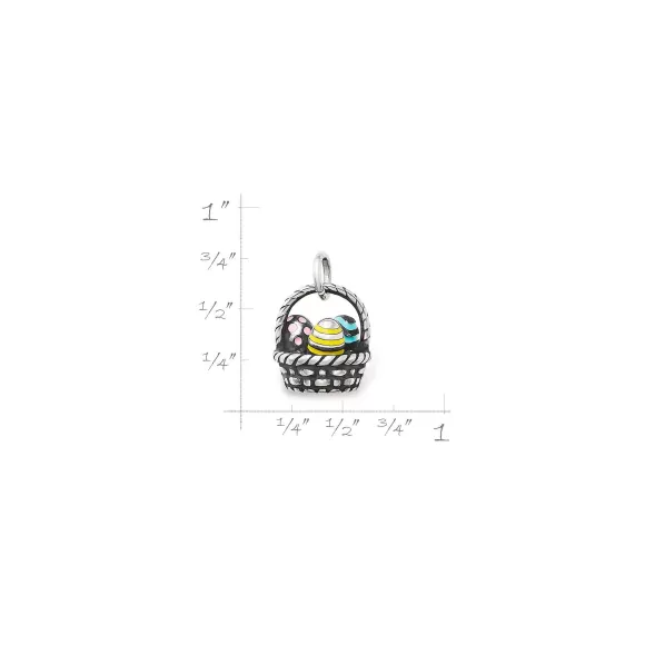 Cheap James Avery Artisan Jewelry Enamel Easter Basket Charm Multi-Color