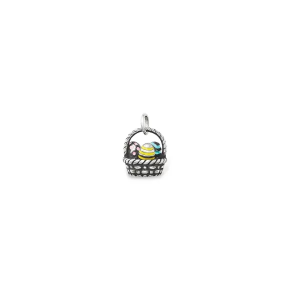 Cheap James Avery Artisan Jewelry Enamel Easter Basket Charm Multi-Color