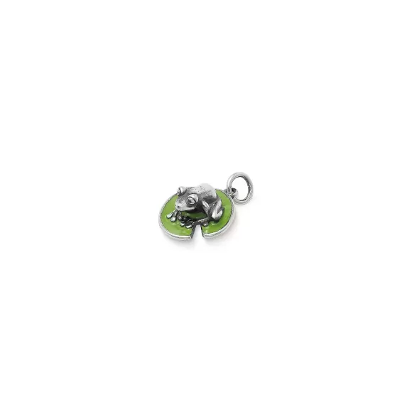 Outlet James Avery Artisan Jewelry Enamel Frog On Lily Pad Charm Light Green