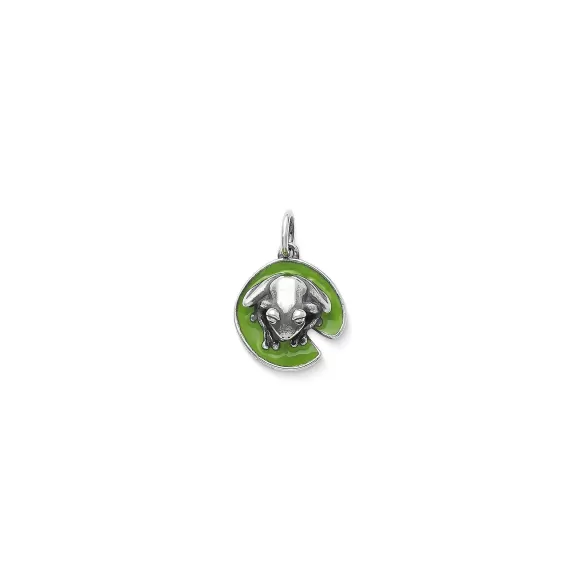 Outlet James Avery Artisan Jewelry Enamel Frog On Lily Pad Charm Light Green