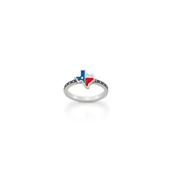 Cheap James Avery Artisan Jewelry Enamel Lone Star State Ring Red