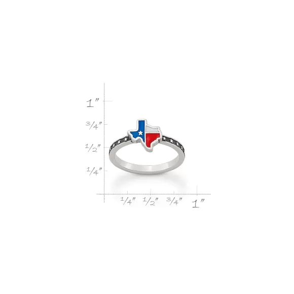 Cheap James Avery Artisan Jewelry Enamel Lone Star State Ring Red