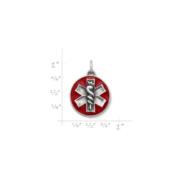Online James Avery Artisan Jewelry Enamel Medical Alert Charm Red