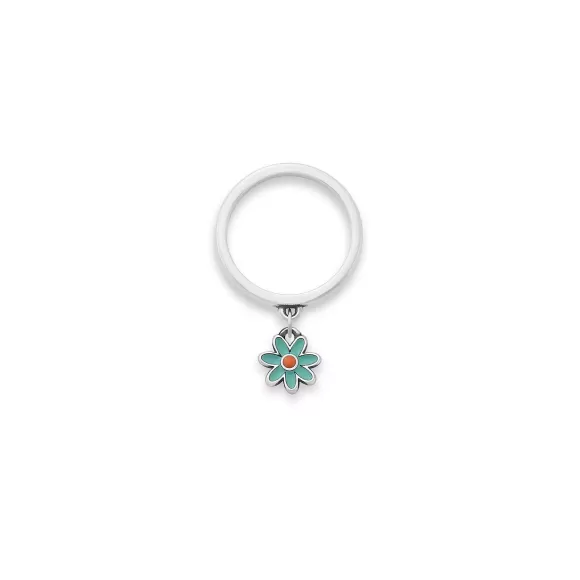 Flash Sale James Avery Artisan Jewelry Enamel Mini Flower Charm Dangle Ring