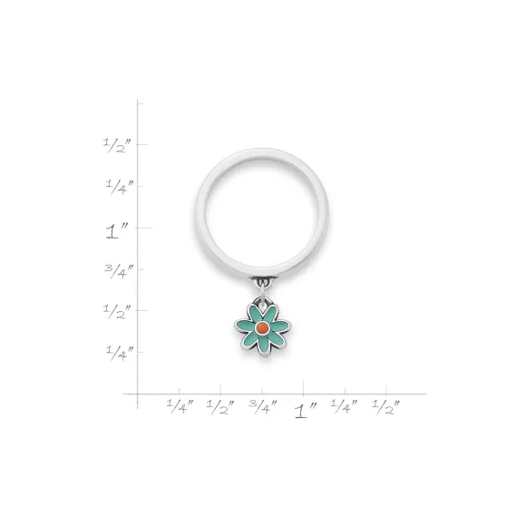 Flash Sale James Avery Artisan Jewelry Enamel Mini Flower Charm Dangle Ring