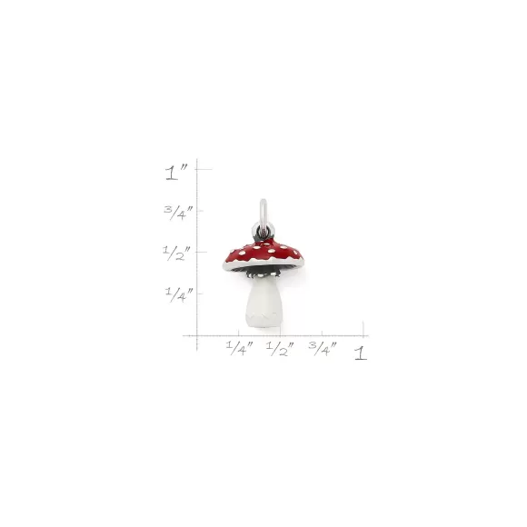 Cheap James Avery Artisan Jewelry Enamel Mushroom Charm Red