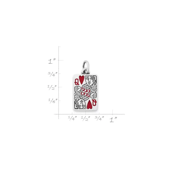 Cheap James Avery Artisan Jewelry Enamel Queen Of Hearts Charm Red