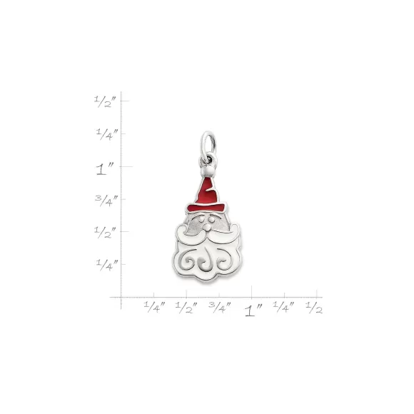 Best James Avery Artisan Jewelry Enamel Sweet Santa Charm Red