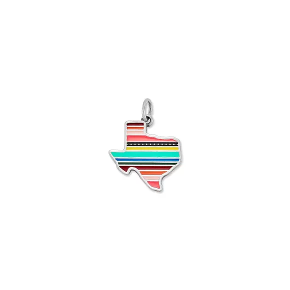Clearance James Avery Artisan Jewelry Enamel Texas Serape Charm Multi-Color