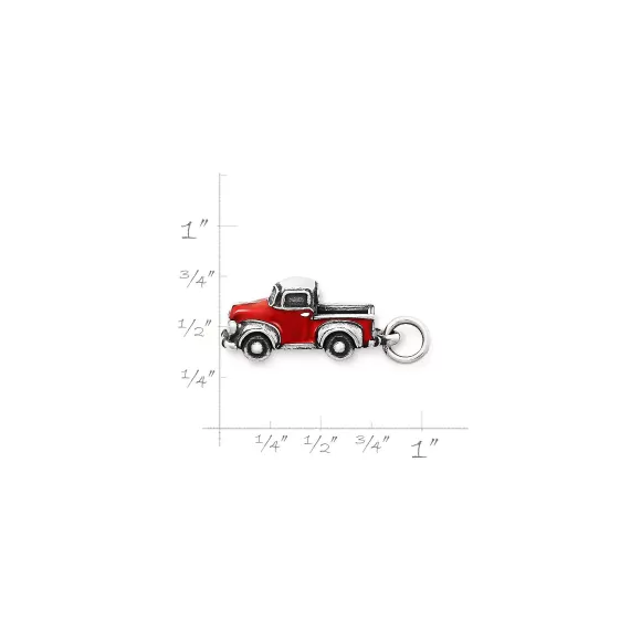 Clearance James Avery Artisan Jewelry Enamel Vintage Truck Charm Red