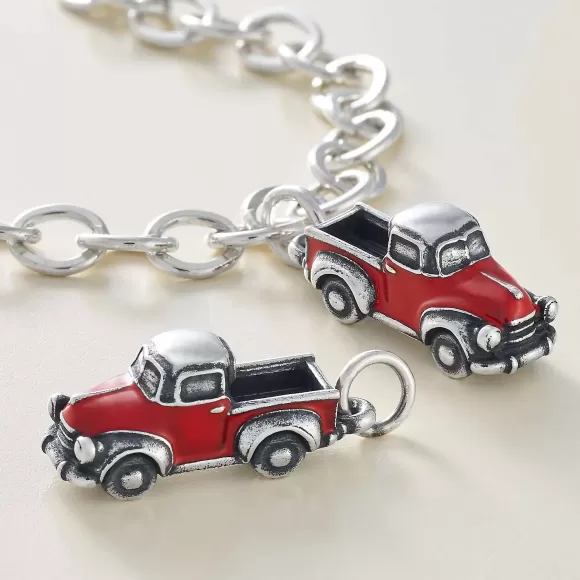 Clearance James Avery Artisan Jewelry Enamel Vintage Truck Charm Red