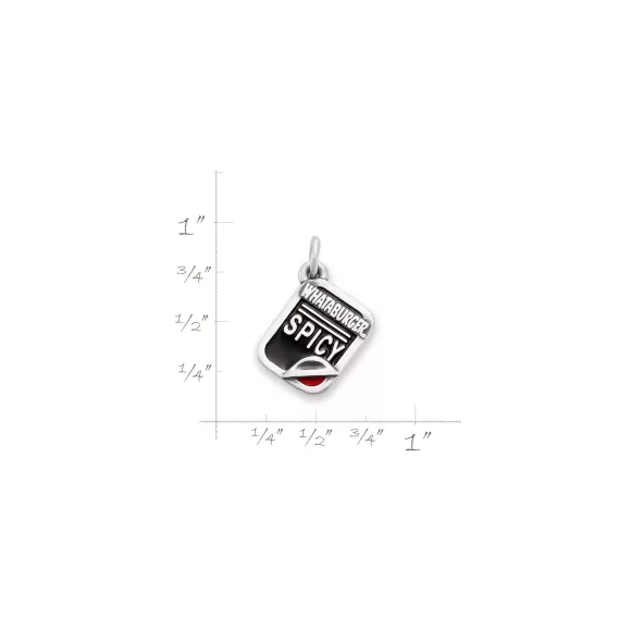 Cheap James Avery Artisan Jewelry Enamel "Whataburger Spicy" Ketchup Charm Black