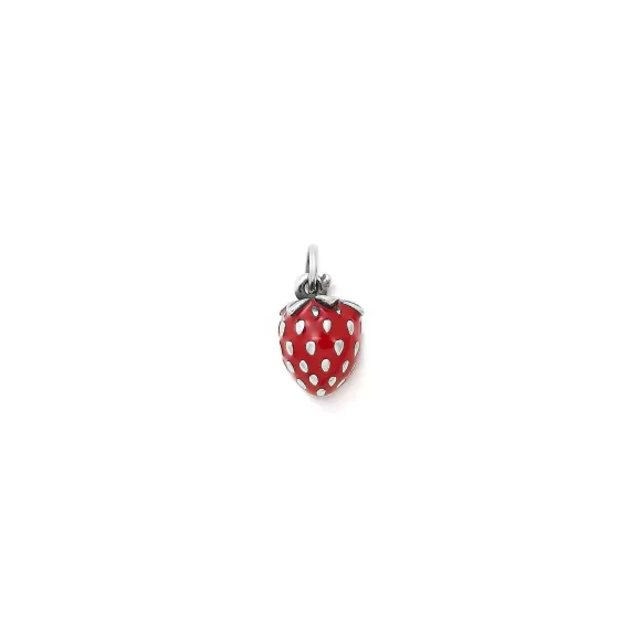 Cheap James Avery Artisan Jewelry Enamel Wild Strawberry Charm Red