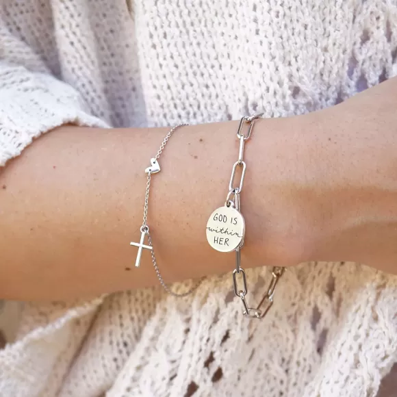 Flash Sale James Avery Artisan Jewelry Faith And Love Link Bracelet