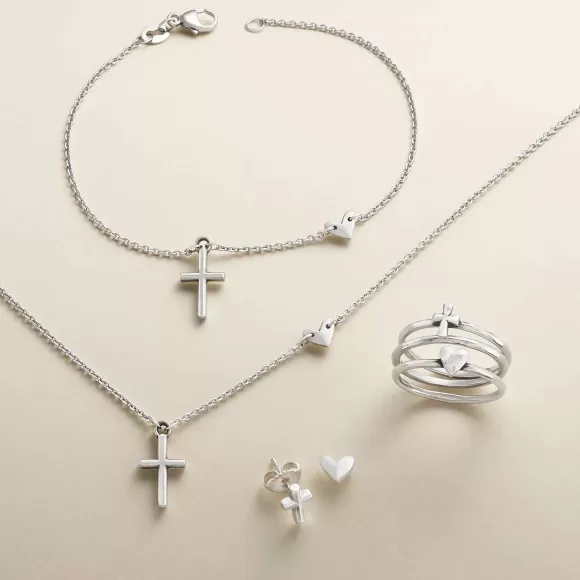 Best Sale James Avery Artisan Jewelry Faith And Love Studs