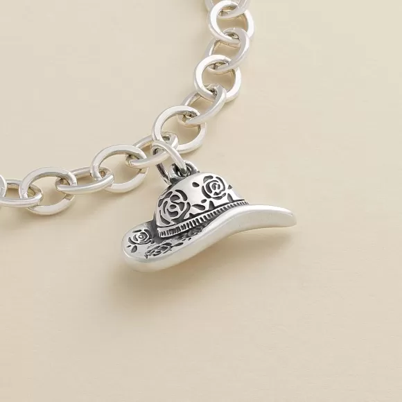 Best Sale James Avery Artisan Jewelry Floral Cowgirl Hat Charm