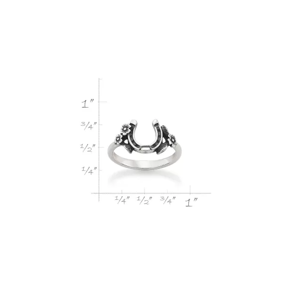 Hot James Avery Artisan Jewelry Floral Horseshoe Ring