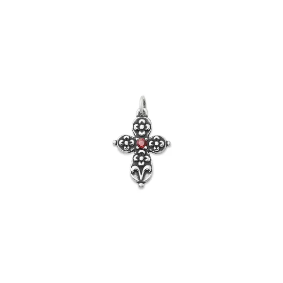 Hot James Avery Artisan Jewelry Floret Gemstone Cross Charm