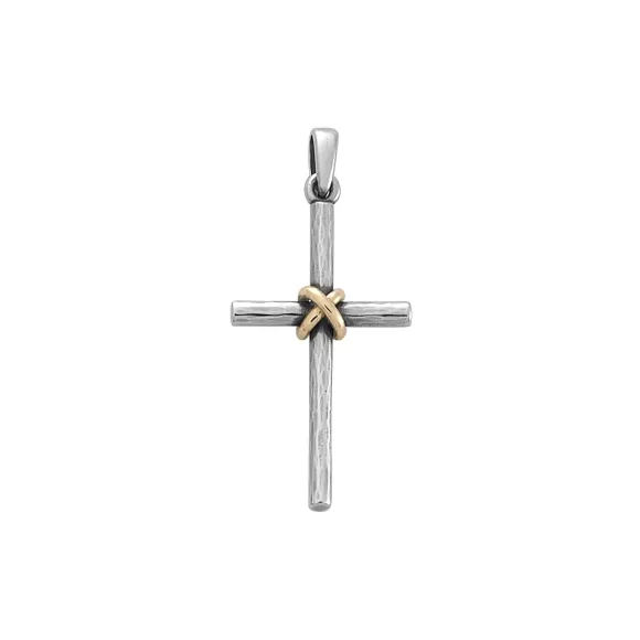 Sale James Avery Artisan Jewelry Forged Cross Pendant With Gold Wrap