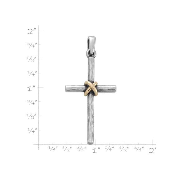 Sale James Avery Artisan Jewelry Forged Cross Pendant With Gold Wrap