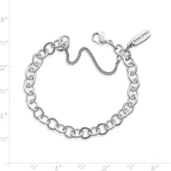Fashion James Avery Artisan Jewelry Forged Link Charm Bracelet