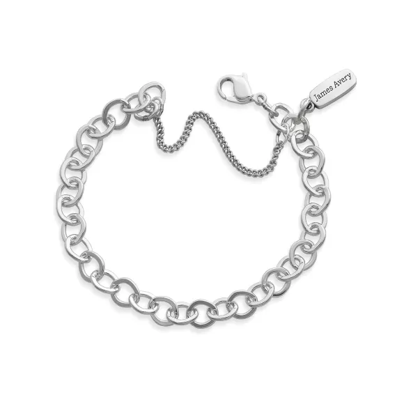 Fashion James Avery Artisan Jewelry Forged Link Charm Bracelet
