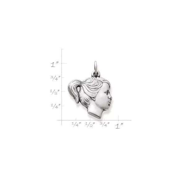 Clearance James Avery Artisan Jewelry Girl'S Profile Charm