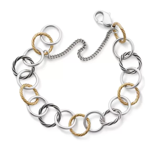 Best Sale James Avery Artisan Jewelry Gold And Silver Loops Charm Bracelet