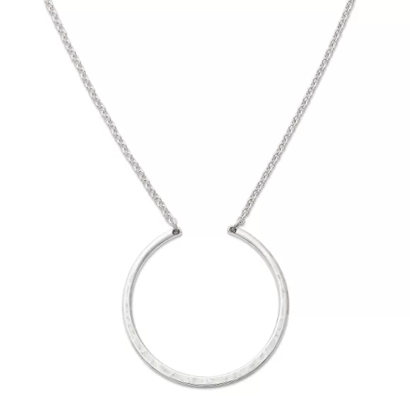 Hot James Avery Artisan Jewelry Hammered Circle Changeable Charm Necklace