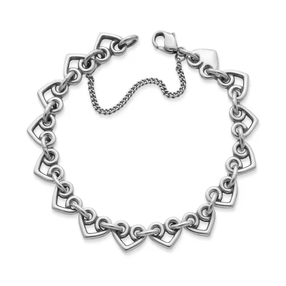 Clearance James Avery Artisan Jewelry Heart Link Charm Bracelet