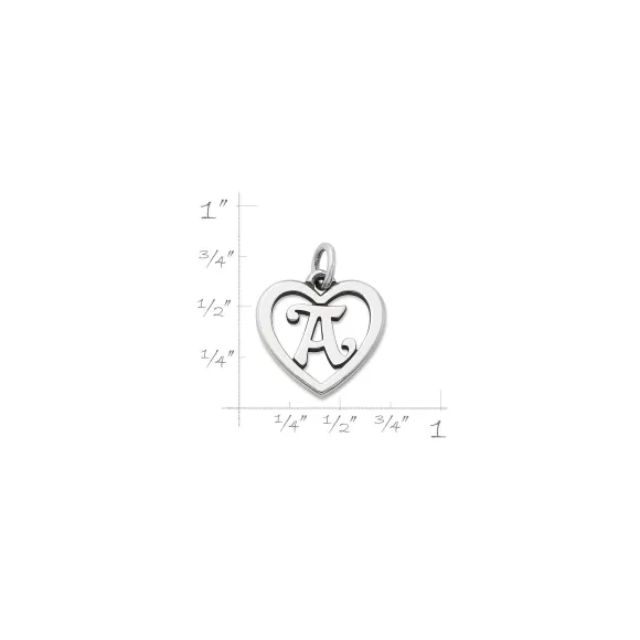 Flash Sale James Avery Artisan Jewelry Heart Script Initial Charm